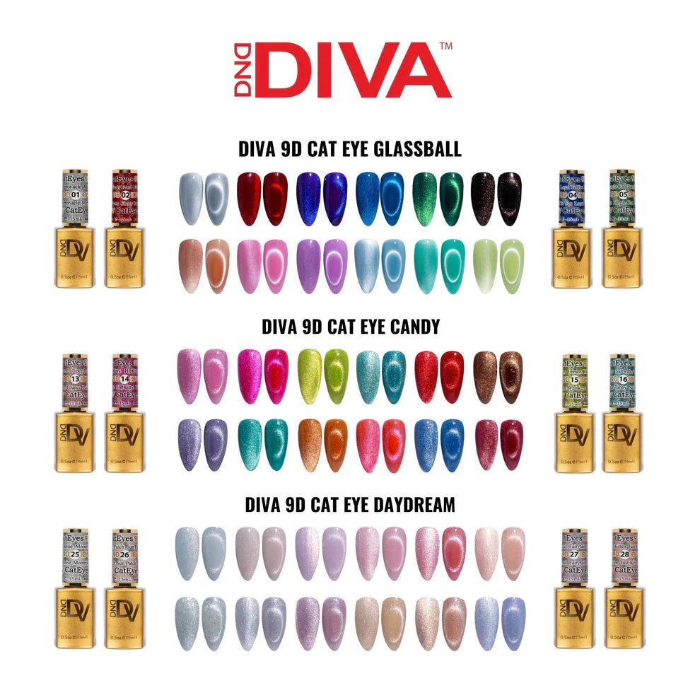 DIVA 9D Cat Eye Candy Collection- 12 gel