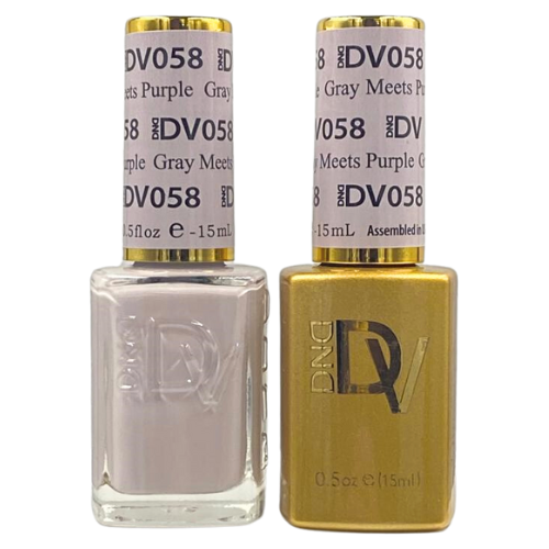 DND Gel & Polish Diva Duo - 058 Gray Meets Purple