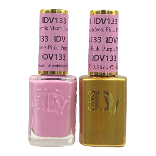 DND Gel & Polish Diva Duo - 133 Purple Meets Pink