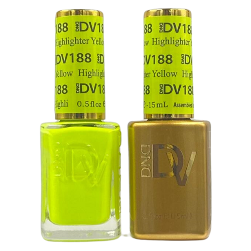 DND Gel & Polish Diva Duo - 188 Highlighter Yellow