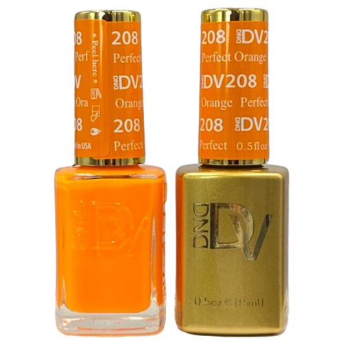 DND Gel & Polish Diva Duo - 208 Perfect Orange