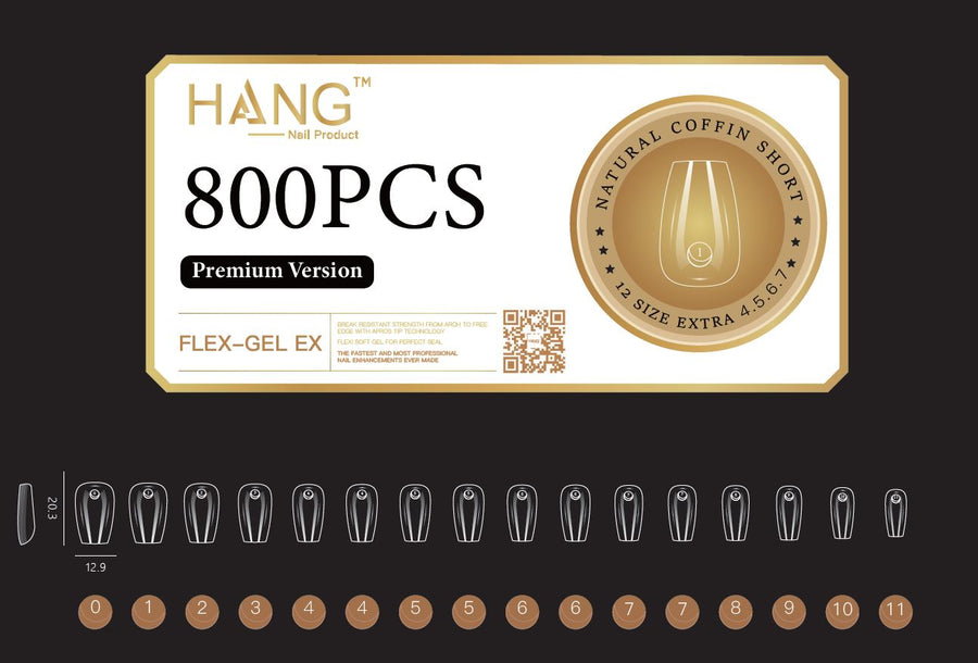 Hang Soft Gel Ex Nail Tip - Coffin