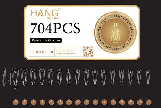 Hang Soft Gel Ex Nail Tip -Stiletto