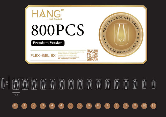 Hang Soft Gel Ex Nail Tip - Square