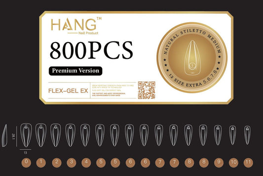 Hang Soft Gel Ex Nail Tip -Stiletto