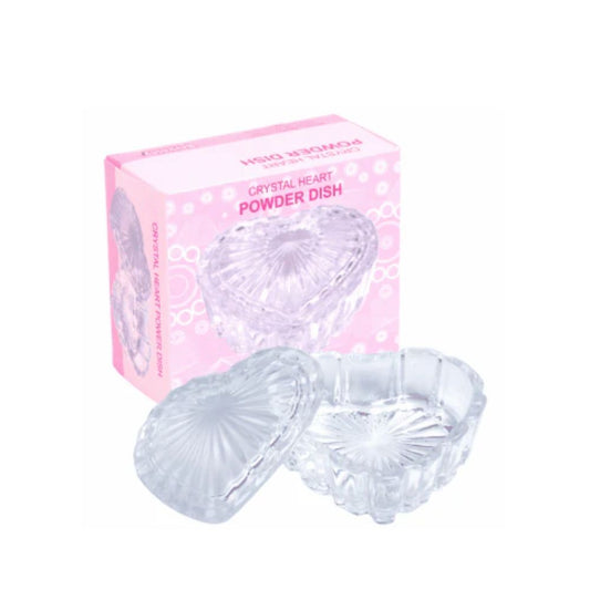 Heart-Shaped Crystal Powder Jar