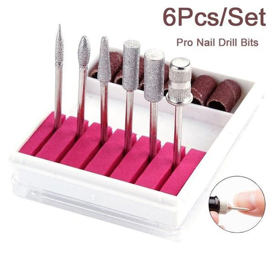 DRILL BIT STARTER KIT 6Pcs/Set - Nex Beauty Supply